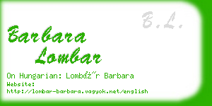 barbara lombar business card